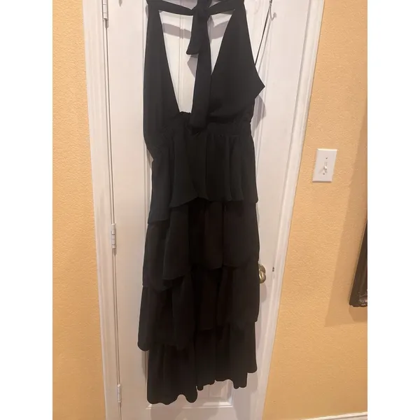 ENDLESS ROSE BLACK TIEREDDress Size 12 - Image 6