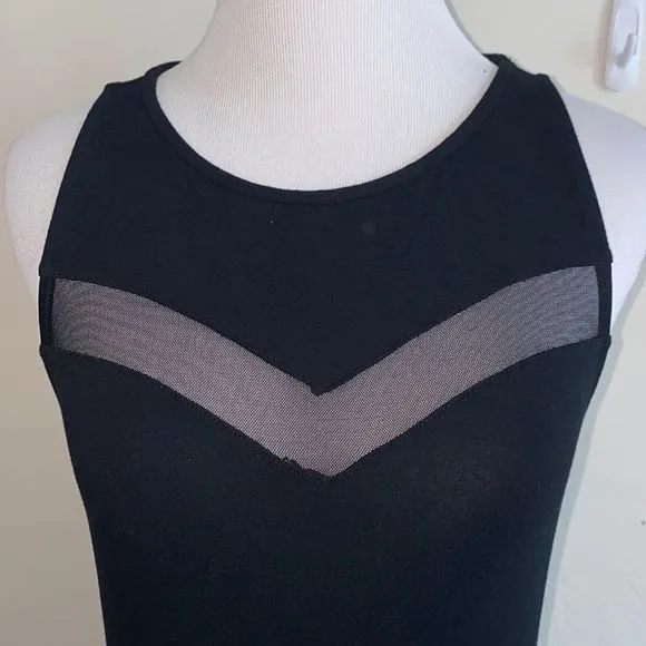 5/$30 🎈Express womens small black mesh panel tank‎ top - Image 2