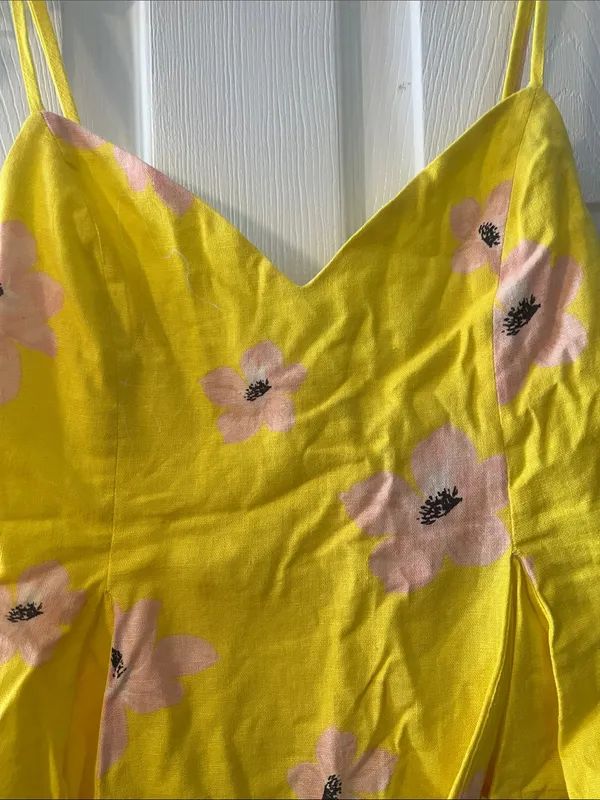 Zara Yellow Floral Spaghetti Strap Cami - Image 3