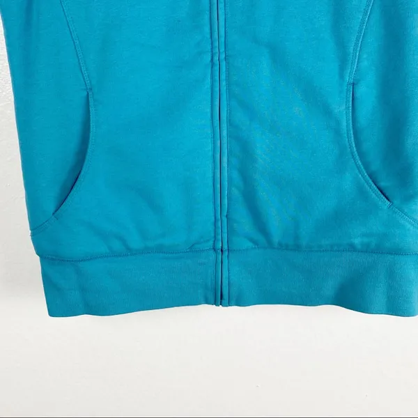 L.L. BEAN Aqua Blue Fleeced Lined Full Zipper Vest Size XS Hiking Outerwear Cozy - Image 9