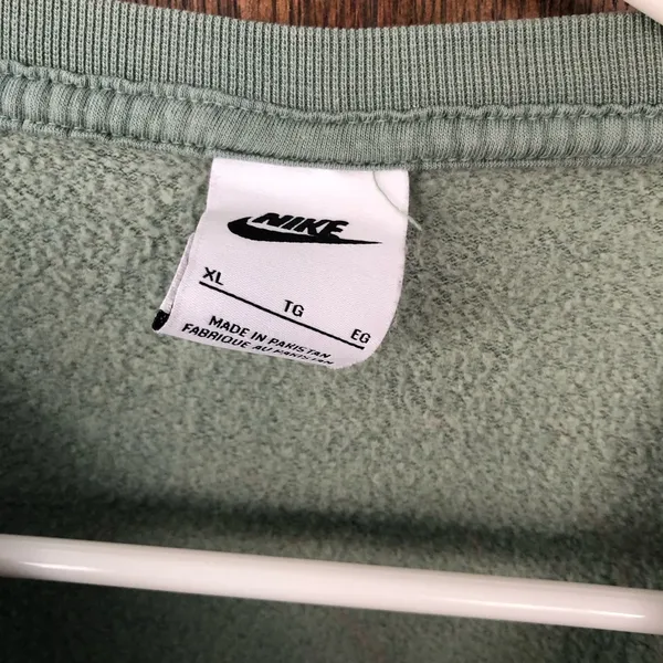 Nike Seafoam Green Glitter Logo Crewneck Women's XL - Image 2