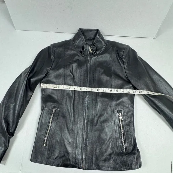 Fairytale‎ Leather Mallorca Genuine Leather Black Jacket. Size M. - Image 9