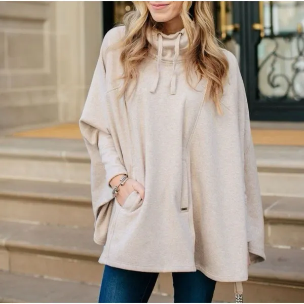 Ugg Australia Poncho Cape Sweater Fleece Heathered Beige Size XS / Small - Image 7