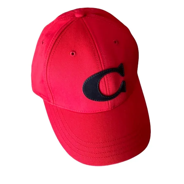 NWT Coach Varsity C Cap Red/ Black M/L - Image 2