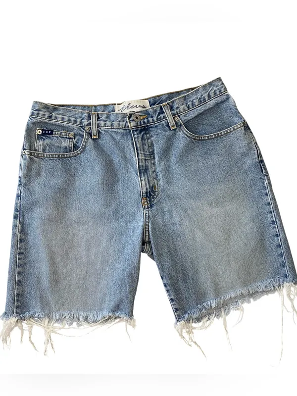 VINTAGE EXPRESS BLEUS Jean Shorts - Image 2