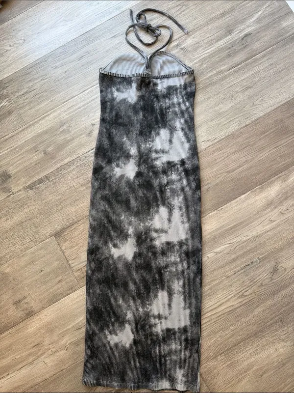 Zara Tie Dye Maxi Dress Halter - Image 5