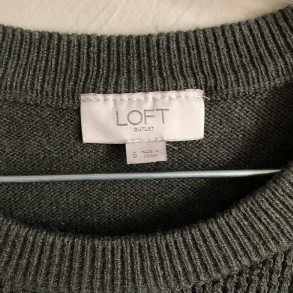 Loft Outlet Forest Green‎ Knit Sweater - Image 3