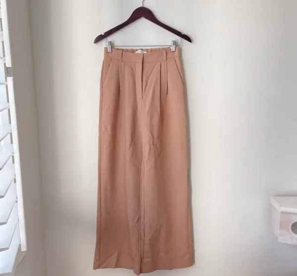 Abercrombie & Fitch Curve Love Sloane Tailored Pants in Tan - Image 3