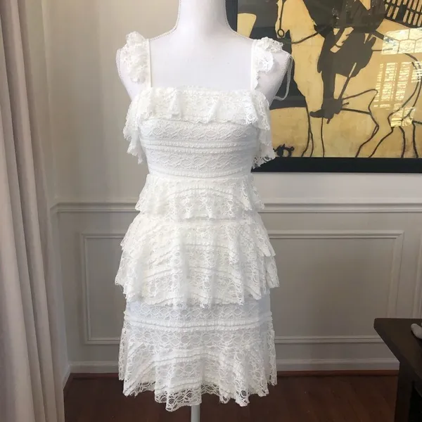 Show Me Your MuMu Tracy Ruffle Tiered Dress NWT XS - Image 2