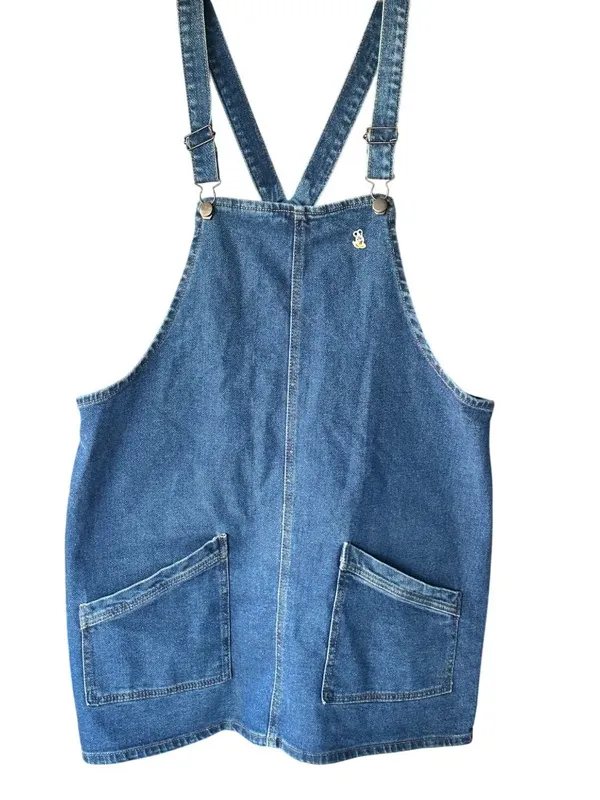 Wild Fable Blue Denim Overall Dress With Adjustable Straps & Front Pockets - Image 6