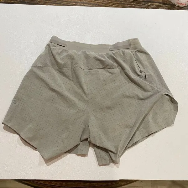 Lululemon Speed Up High Rise Running Shorts Size S Gray Perforated Lined - Image 2