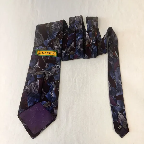 J.Garcia Men's Silk Vintage Tie Multicolor Art Necktie USA Made Classic - Image 3