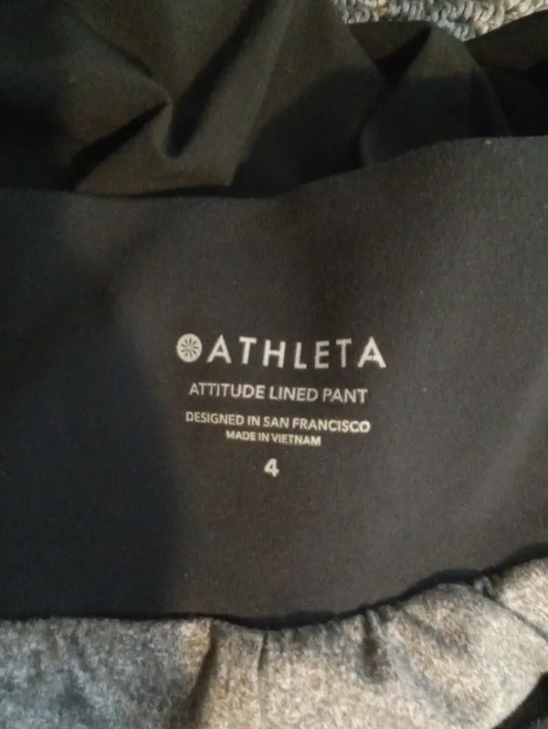 Athleta Attitude Lined Pant Womens Black Ruched Jogger Travel Gorpcore Size 4 - Image 4