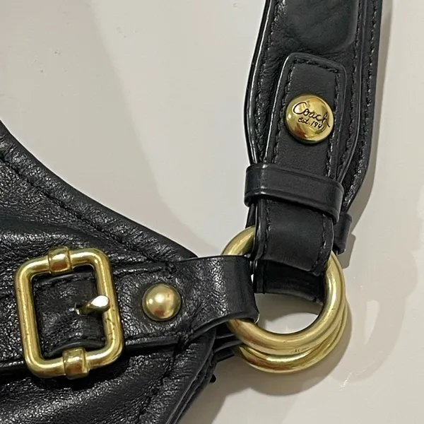 Coach 15958 Madison Black Leather Large Convertible Shoulder Bag. - Image 8