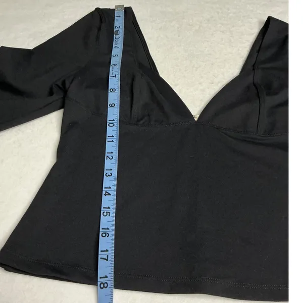 Intimately by Free People Duo Corset Long‎ Sleeve Black Cami Women Medium - Image 6