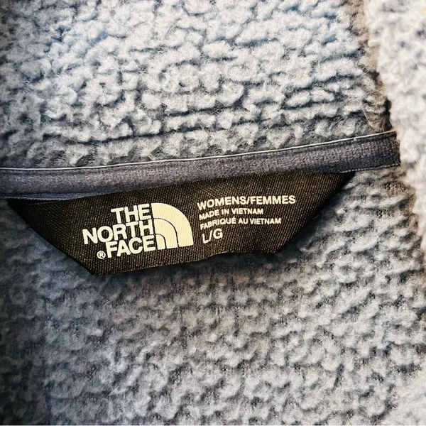 The North Face Jacket 1/4 Snap Fleece Pullover Sweater Jacket blue Large - Image 5