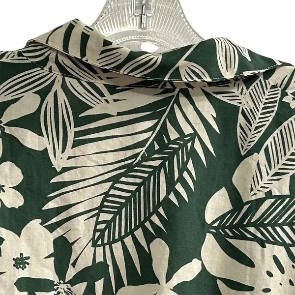 Stile Collection Women's Floral Wrap Blouse Green‎ V-Neck Long Sleeve S - Image 10