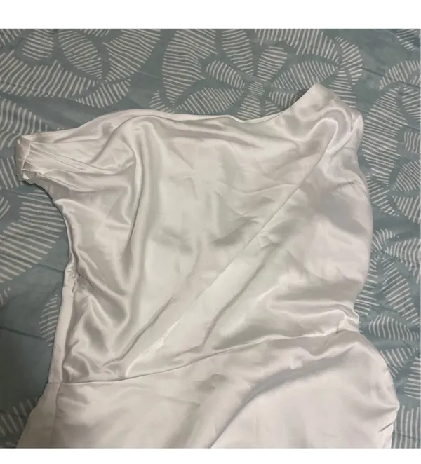 Show Me Your Mumu Jodie Maxi Dress Ivory Luxe Satin Medium - Image 4
