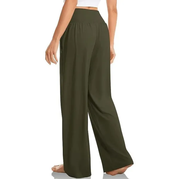 TARSE Olive Green Comfy Crossover Waist Stretchy Lounge Pants XL - Image 9