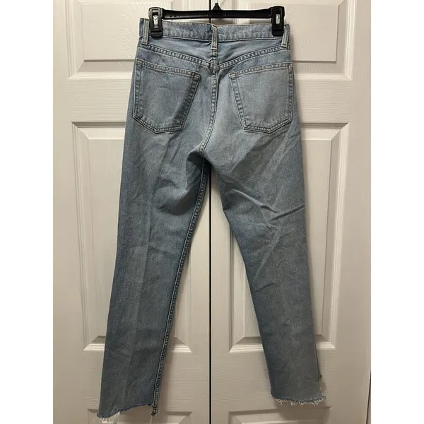 Reformation Step‎ Hem Size 25 Light wash Blue Jeans - Image 5