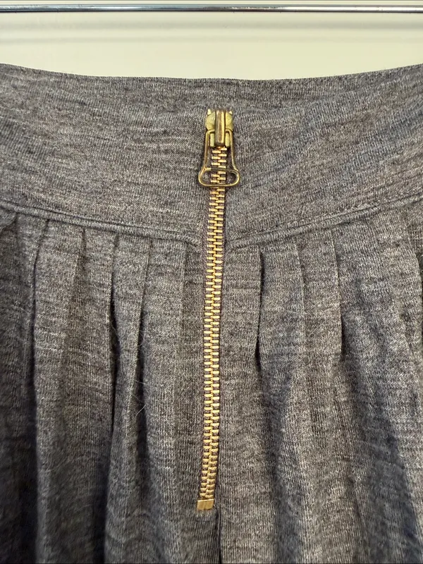 Sandro Gray Gathered Skater Skirt size 1 - Image 4