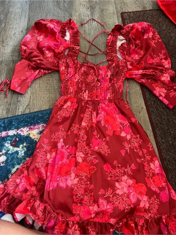 For Love and Lemons Alia Mini Dress in Red size XS - Image 16