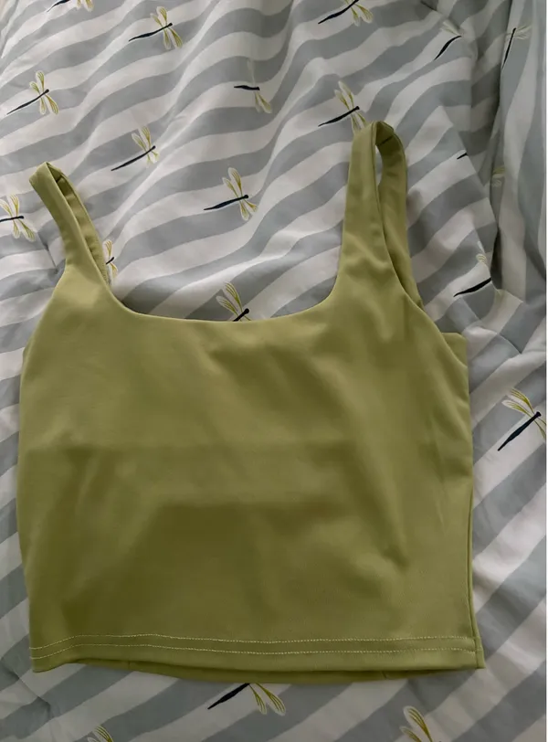 Ruched crop top Green - Image 2