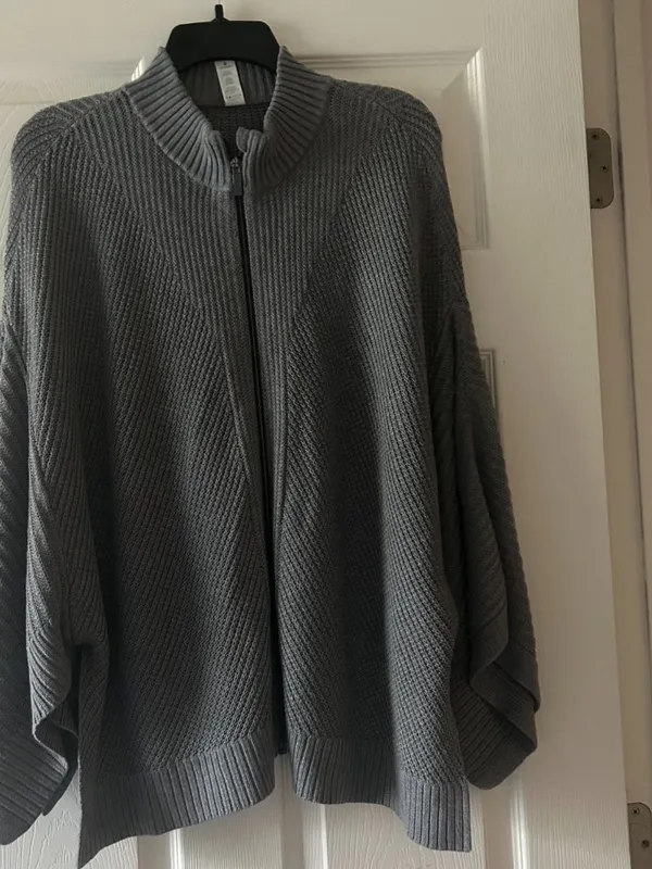 Lululemon Softer Still Wrap Cashmere Blend Zip Up Cardigan Size Medium Large - Image 10
