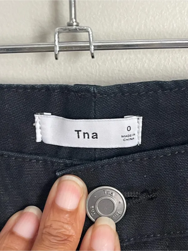 TNA | Black Cargo Utility Pocket Straight Leg Chino Pants Sz 0 - Image 10
