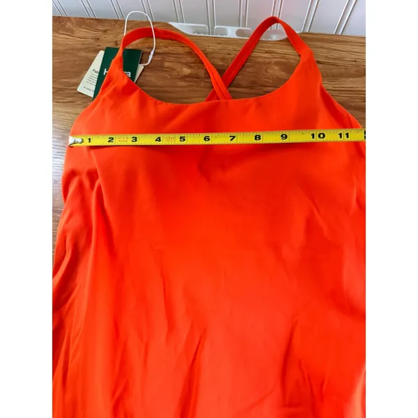 NWT Halara Crisscross Back Active Dress with Built-in Bra & Shorts Orange XS - Image 9