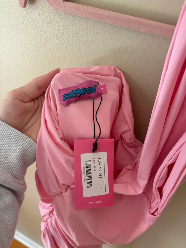 Edikted Pink Mini Dress - Image 4