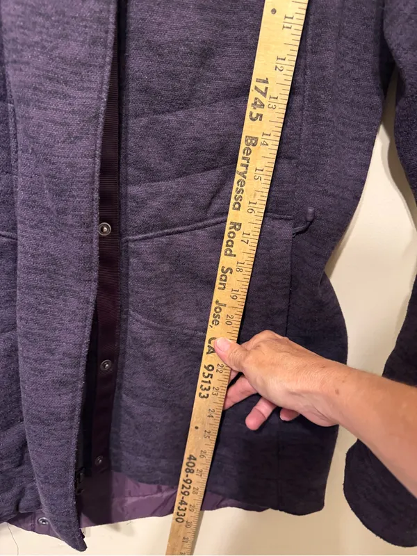 The North Face Women's Purple Quilted Hooded Jacket L - Image 9