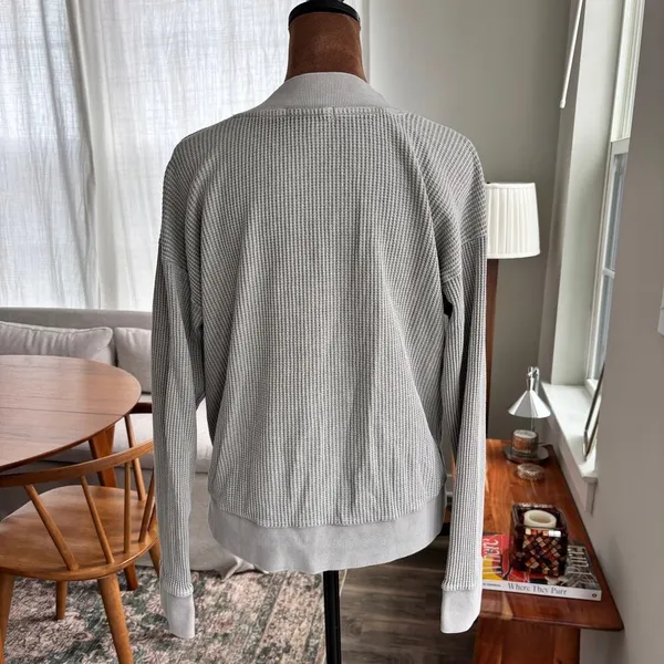 Mododoc Waffle Knit Button Front Pocket Cardigan Cozy Summer Sweater Small - Image 12
