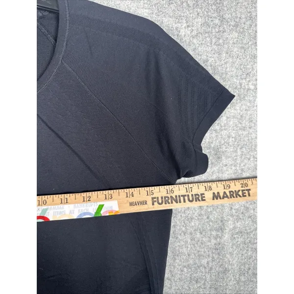 Athleta Medium‎ Top Speedlight Tee Womens Black Stretch Short Sleeve Maternity? - Image 7