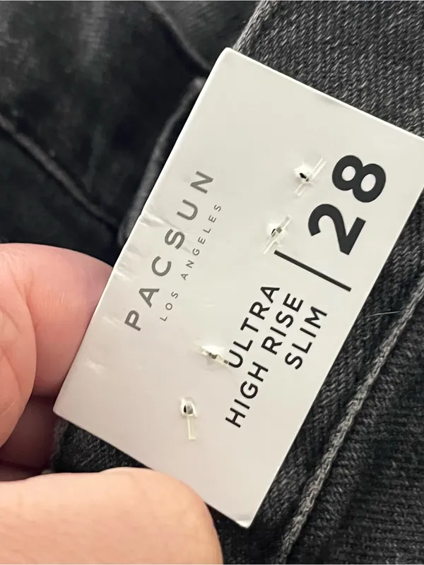 PacSun Ultra High Rise Slim Jeans Faded Black 28 - Image 4