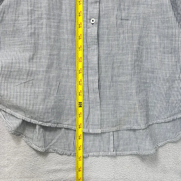 Zara Basic Striped Button Down Tunic Dress XS Blue‎ White Cotton Sleeveless Boho Blue - Image 8