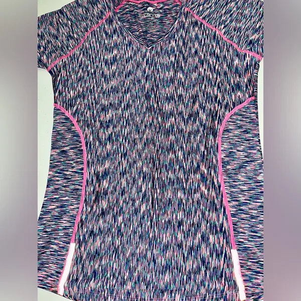 Velocity Athletic V Neck Top Pink Size L - Image 4