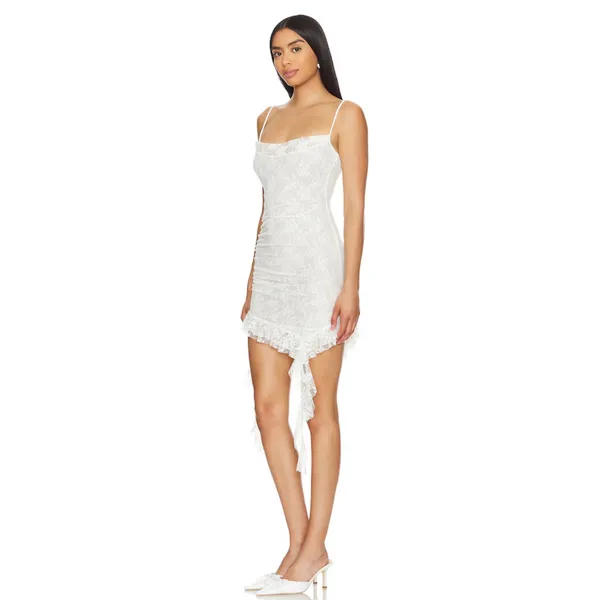 MAJORELLE Camille‎ Mini Dress Ivory White Medium Wedding Engagement Bachelorette - Image 4