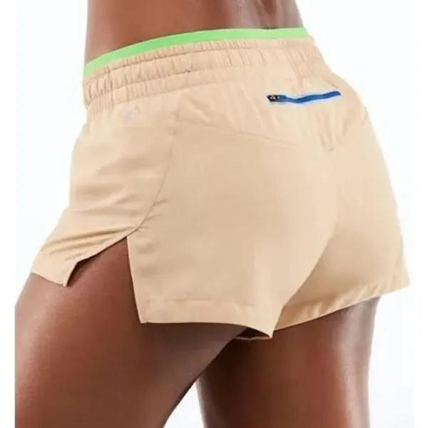 Fabletics Hali Run Breathe khaki green pop XL athletic shorts - Image 6
