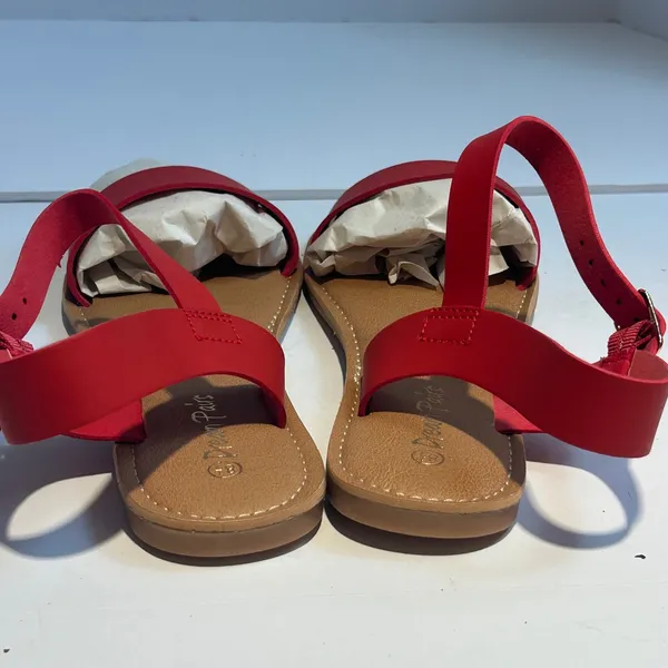 Dream Pairs‎ Hoboo Red Flat Ankle Strap Sandals Womens 8.5 NEW - Image 6
