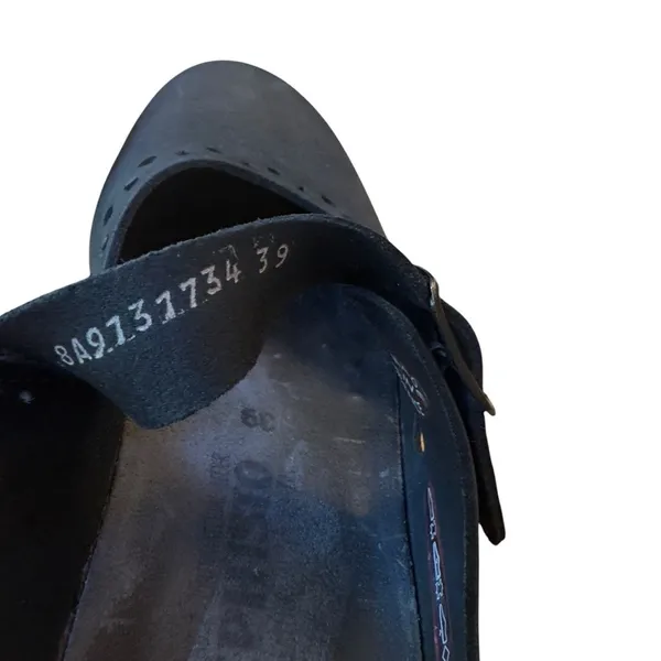 Mephisto Black Leather Mary Jane Comfort Clogs EU 39 US 8.5 9 Adjustable in EUC - Image 7