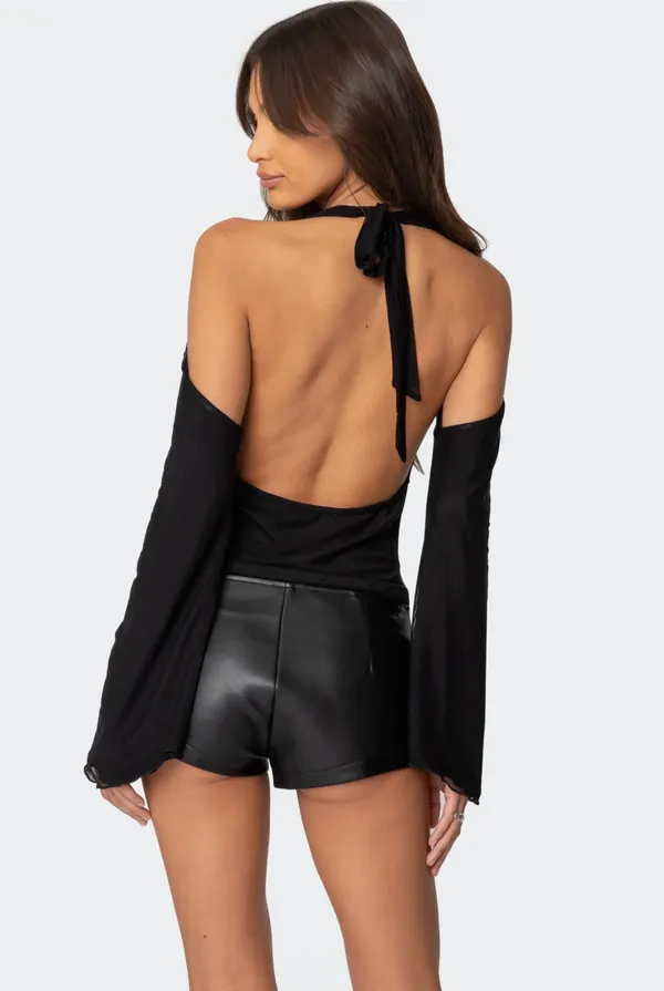 Edikted Black long sleeve top - Image 2