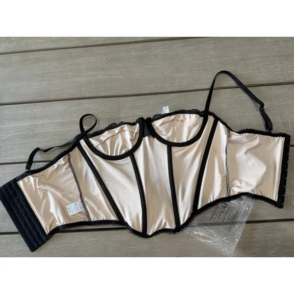 Unbranded Boned Corset‎ Top Shaping Outerwear Push Up Festival Lace Bustier Top - Image 7