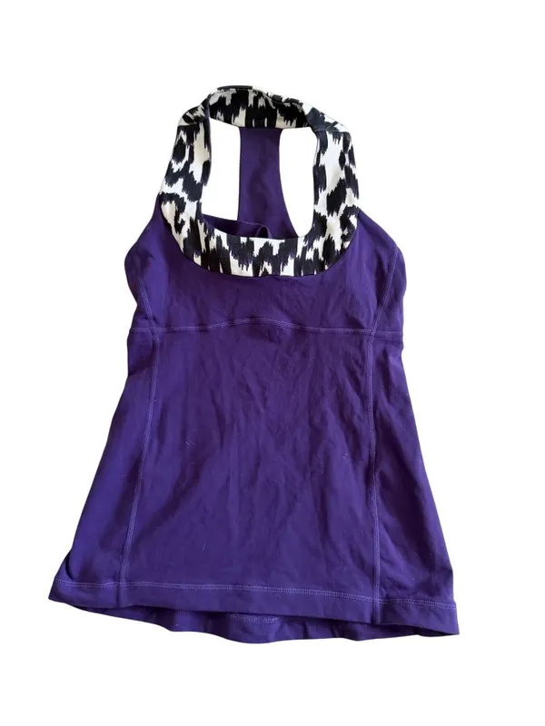 LULULEMON Purple Animal Print Tank Top Size 4 - Image 5