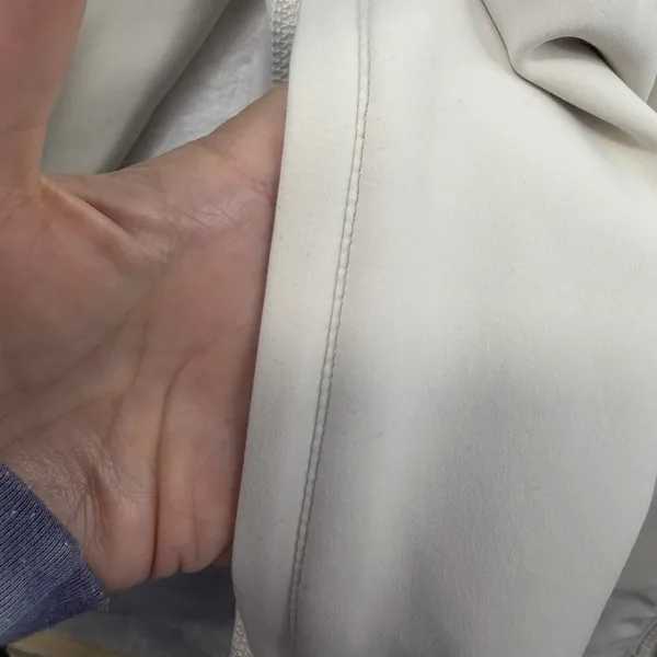 Lululemon Sz 14‎ Softstreme Cinch Waist Jacket Full Zip White Opal Bone Hooded - Image 8