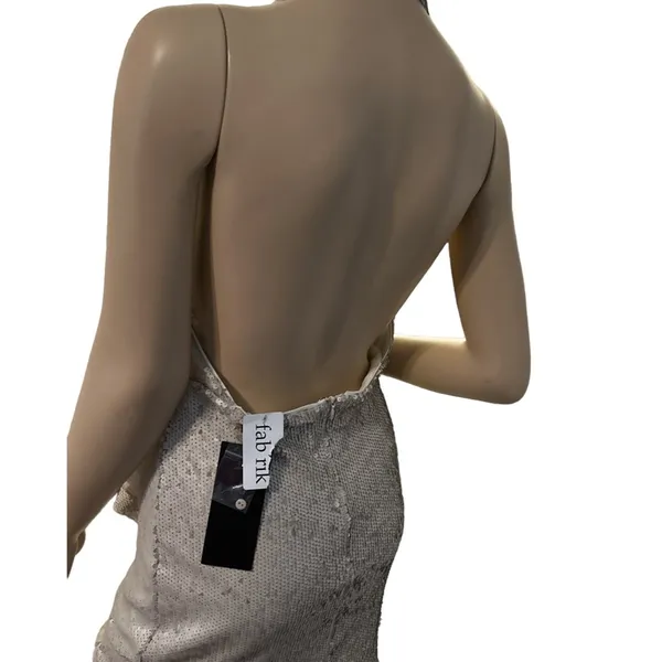 DO+BE Dresses |  Beige Cream‎ Sequin Halter Ruffle Mini Dress ... - Image 5