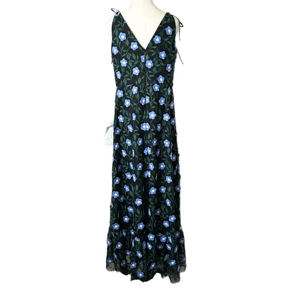 NEW Dress The Population Sunny Maxi Dress Gown Sky Blue Multi Floral Size XXL - Image 4