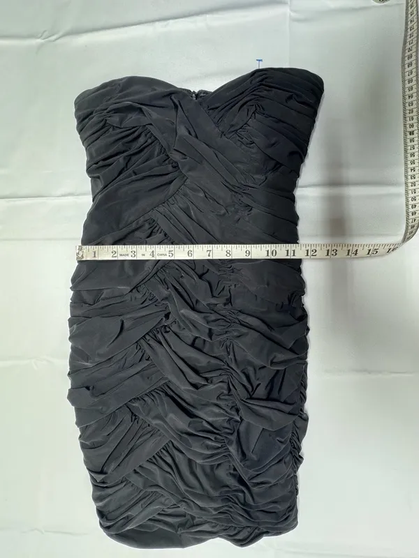 Olga & Maya Black Strapless‎ Ruched Mini Dress - Size S - NEW Without Tags. - Image 11