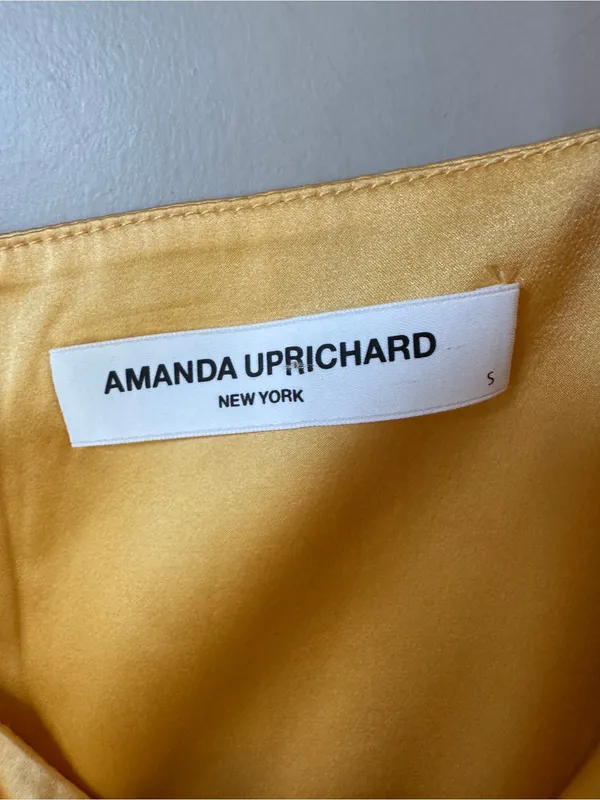 Amanda Uprichard Ravello Draped Layered Mini Dress Citron Yellow Sz Small - Image 7