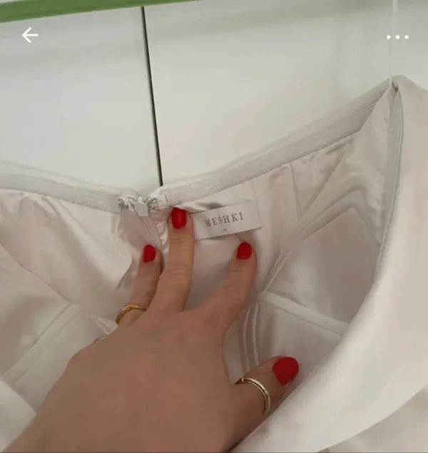 Meshki bridal satin mini dress - Image 3